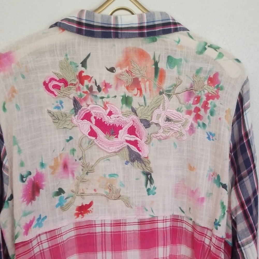 Philosophy Dress Plaid w/embroidery